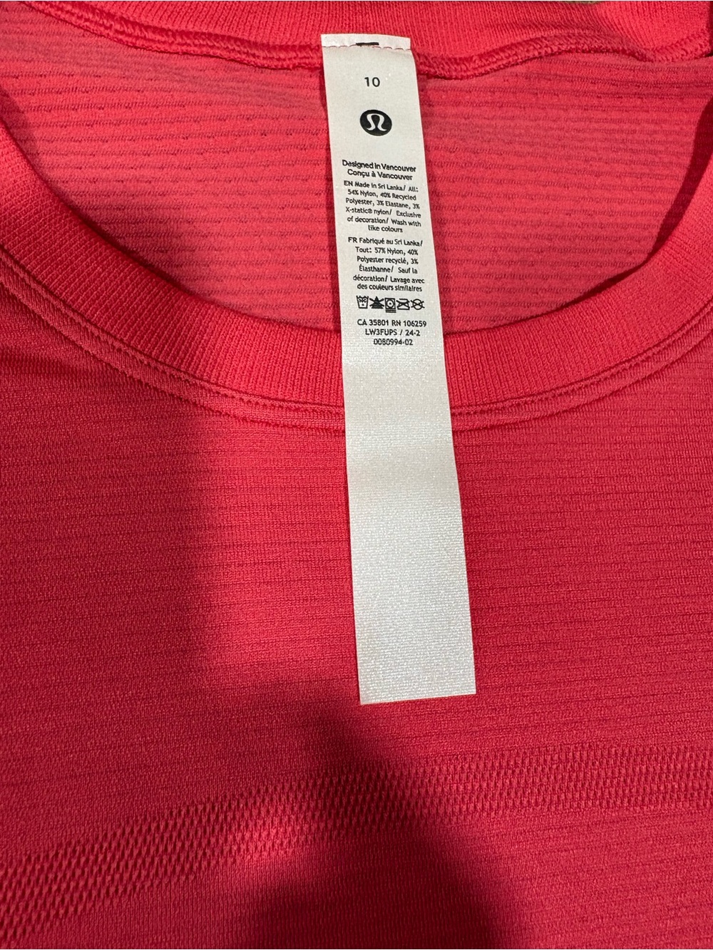 lululemon athletica Long Sleeve Crew Top - Bright Pink - Picture 2 of 4